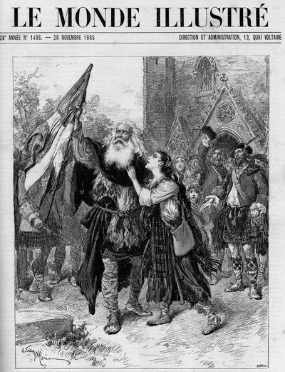 Representation of the drama in five acts “” Les Jacobites” by Francois Coppee (1842-1908) at the theatre de l