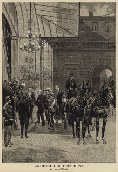 Den franske presidenten Felix Faures retur fra sitt besøk i Russland, 1897 av French School