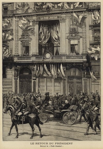 Den franske presidenten Felix Faures retur fra sitt besøk i Russland, 1897 av French School