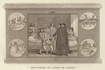 Opphevelse av Nantes-ediktet av French School