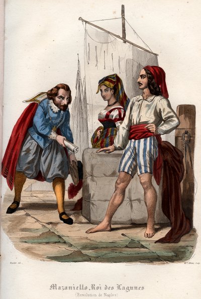 Opprør mot spansk Habsburg-styre i Napoli i 1647 av French School