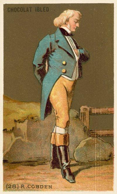 Richard Cobden , engelsk politiker (chromolitho) av French School