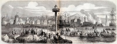Risorgimento - (Krig mot Østerrike) - Livorno Debarking av en fransk hær kommandert av prins Napoleon (Napoleon Jerome Bonaparte) - 23. mai av French School