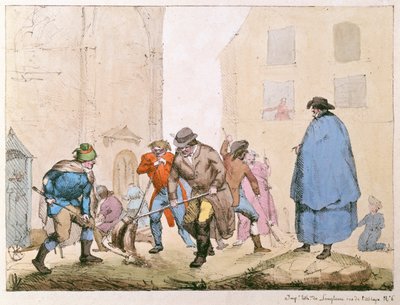 Veisveipere i Paris, ca. 1820 av French School