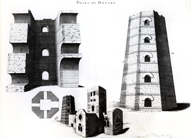Roman Lighthouse and Church of St. Mary-in-Castro i Dover, Kent, England av French School