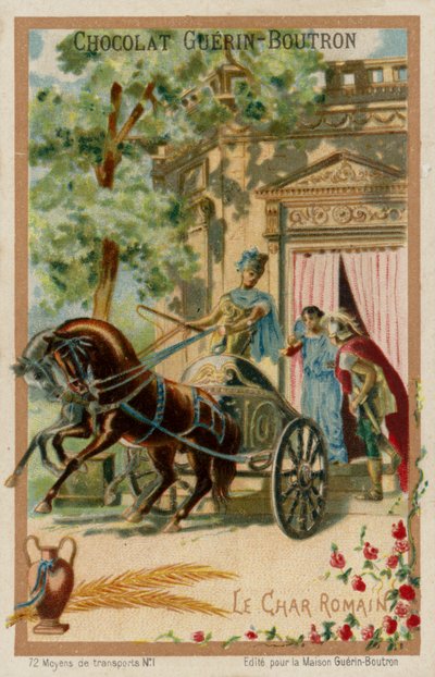 Romersk vogn (chromolitho) av French School