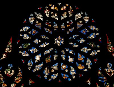 Rosevindu som viser jomfruens litani av French School