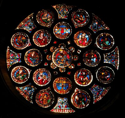 Rosevindu som viser den gamle pakt, ca. 1235 av French School