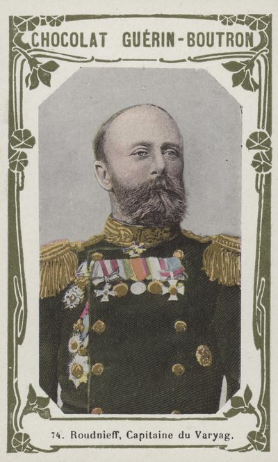 Roudnieff, kaptein for Varyag (farget bilde) av French School
