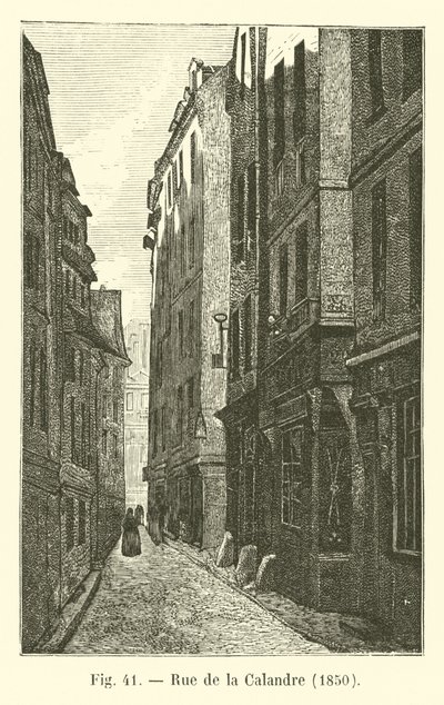 Rue de la Calandre, 1850 av French School