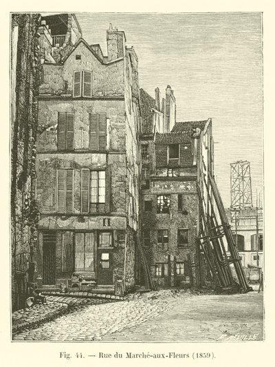 Rue du Marche-aux-Fleurs, 1859 av French School