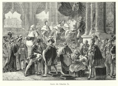 Sacre de Charles X (gravering) av French School