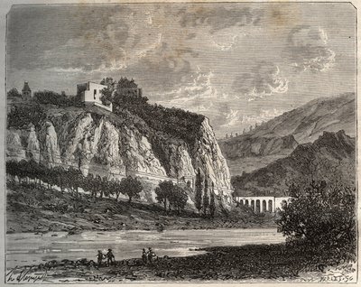 Saint-Paul-en-Cornillon (Saint Paul en Cornillon) - Loire, i Rhone-Alpes-regionen - gravering i "La France illustree: geografi, historie, statistisk administrasjon" av V.-A. Malt-brun. 1884 av French School