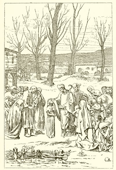 Saint Germain og Genevieve av French School