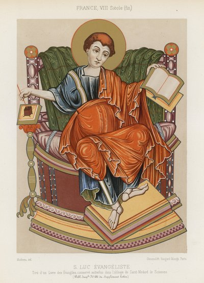 Evangelisten den hellige Lukas av French School
