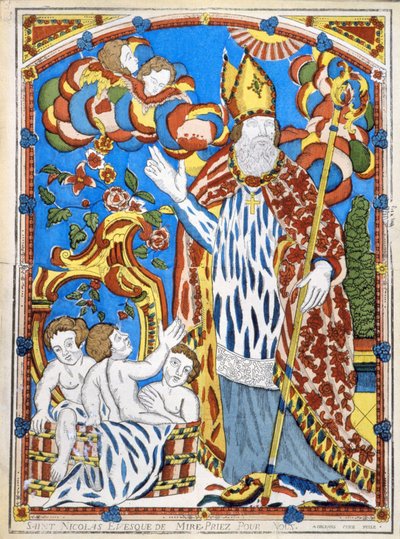Saint Nicholas, biskop av Mire, be for oss. av French School