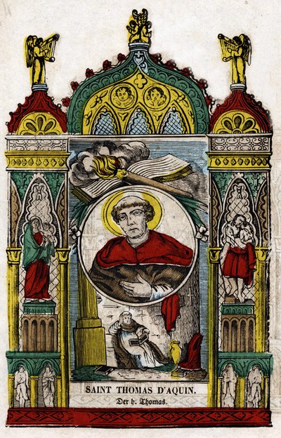 Saint Thomas Aquinas (1228 - 1274). Image of Epinal, first half of the 19th century av French School