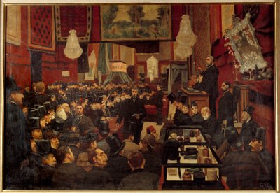 Salg på Encheres på 1800-tallet Anonymt maleri av den franske skolen. av French School