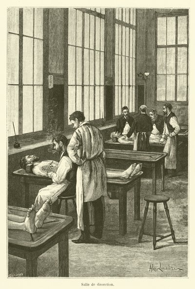 Disseksjonsrom (gravering) av French School