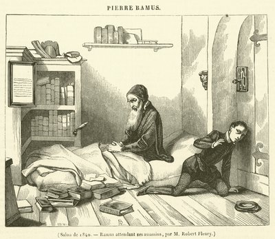 Salon von 1840, Ramus erwartet seine Mörder (Gravur) von French School