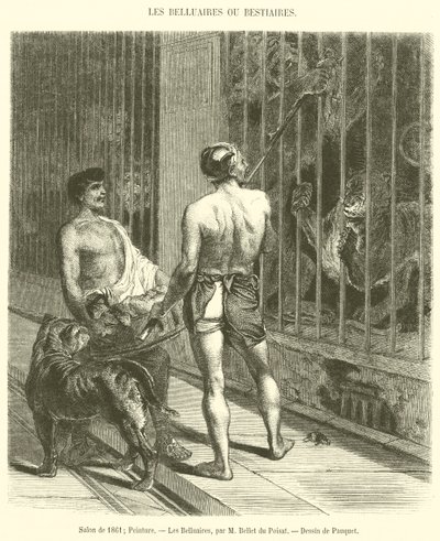 Salong fra 1861, maleri, Les Belluaires (gravering) av French School