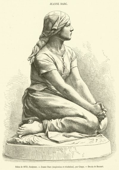Salong fra 1872, Skulptur, Jeanne Darc, inspirasjon og oppløsning (gravering) av French School