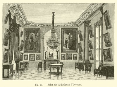 Salongen til hertuginnen av Orleans av French School