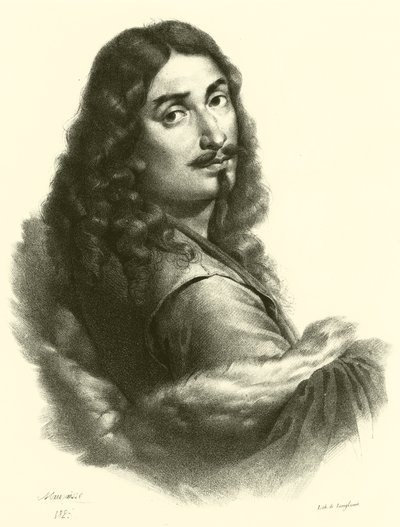 Salvator Rosa, portrett (gravering) av French School