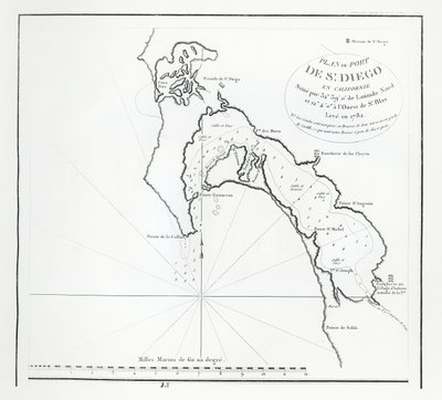 San Diego Bay, California, fra reiseruten til La Perouse av French School
