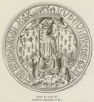 Ludvig XIs segl (gravering) av French School