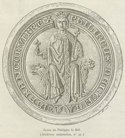 Segl av Philip the Fair (gravering) av French School