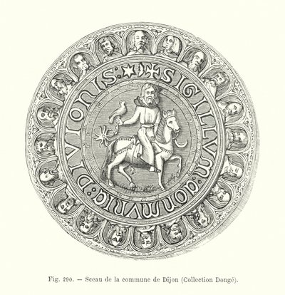 Segl fra Dijon kommune, Collection Donge (gravering) av French School