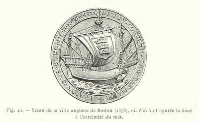 Segl fra den engelske byen Boston av French School