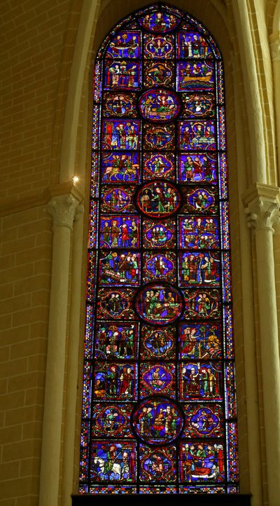 Scene fra St. Martins liv, katedralen i Chartres av French School