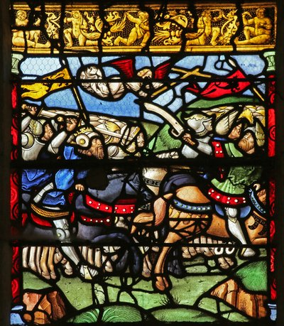 Scene fra legenden om The Cross: kampen mot Maxence av French School