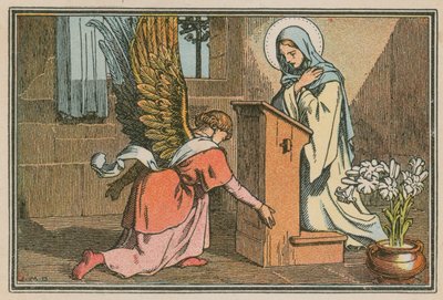 Scene fra Jesu liv (farget gravering) av French School