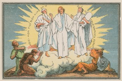 Scene fra Jesu liv (farget gravering) av French School