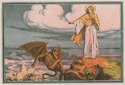 Scene fra Jesu liv (farget gravering) av French School