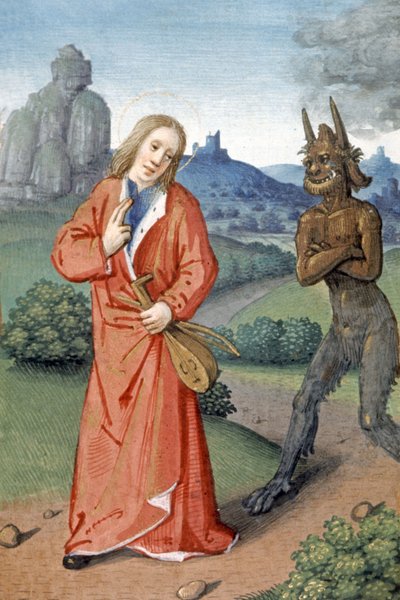 Scene for fristelse av French School