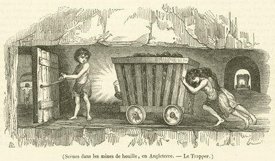 Scener i kullgruvene, England, The Trapper av French School