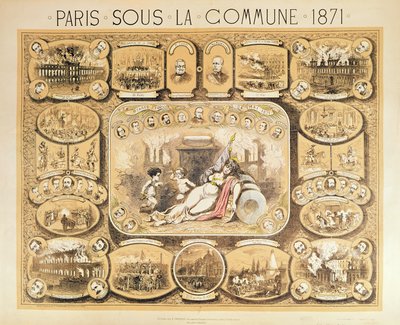 Scener fra Paris-kommunen, 1871 av French School