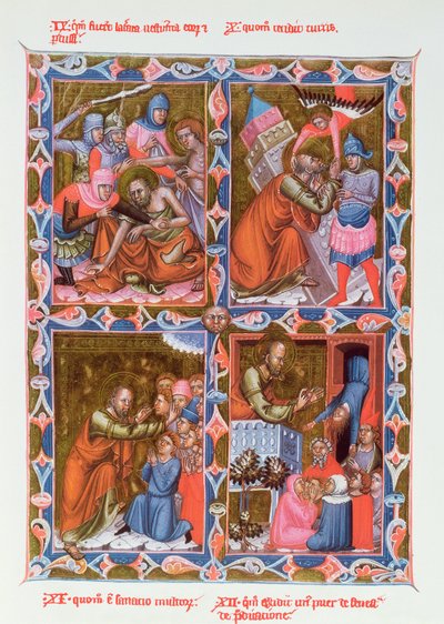 Scener fra livet til Saint Paul, faksimile av et manuskript fra 1400-tallet av Legendaire des Anjou-Hongrie, skolen i Bologna av French School