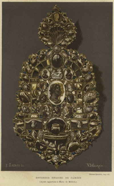 Sconce dekorert med cameos av French School