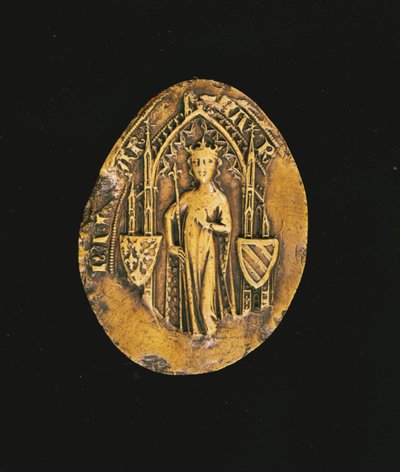 Segl til Margaret av Burgund (1290-1315) 1311 (voks) av French School