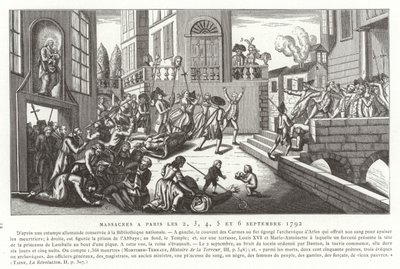 Septembermassakrer, Paris, den franske revolusjonen, 1792 av French School