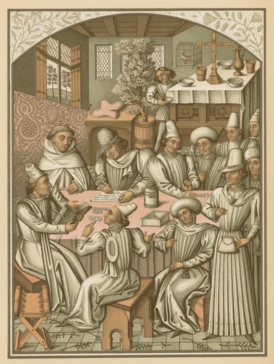 Regnskapsoppgjør av brorskapet til Charite-Dieu og Notre-Dame for gjenopprettingen av Rouen, 1466 av French School