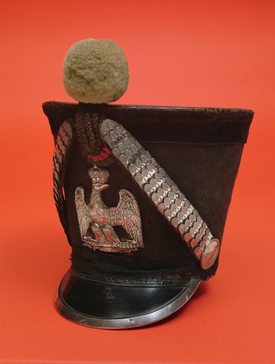 Shako fra en lanser fra hæren til det første franske imperiet, ca. 1804-1815 (tekstil) av French School