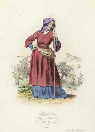 Gjeterinne, regjering av Charles VIII av Frankrike av French School