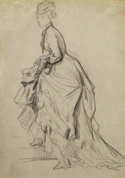 Viser en ankel, ca. 1880 (kritt på papir) av French School