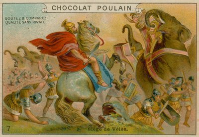 Beleiring av Veii, Chocolat Poulain handelskort av French School